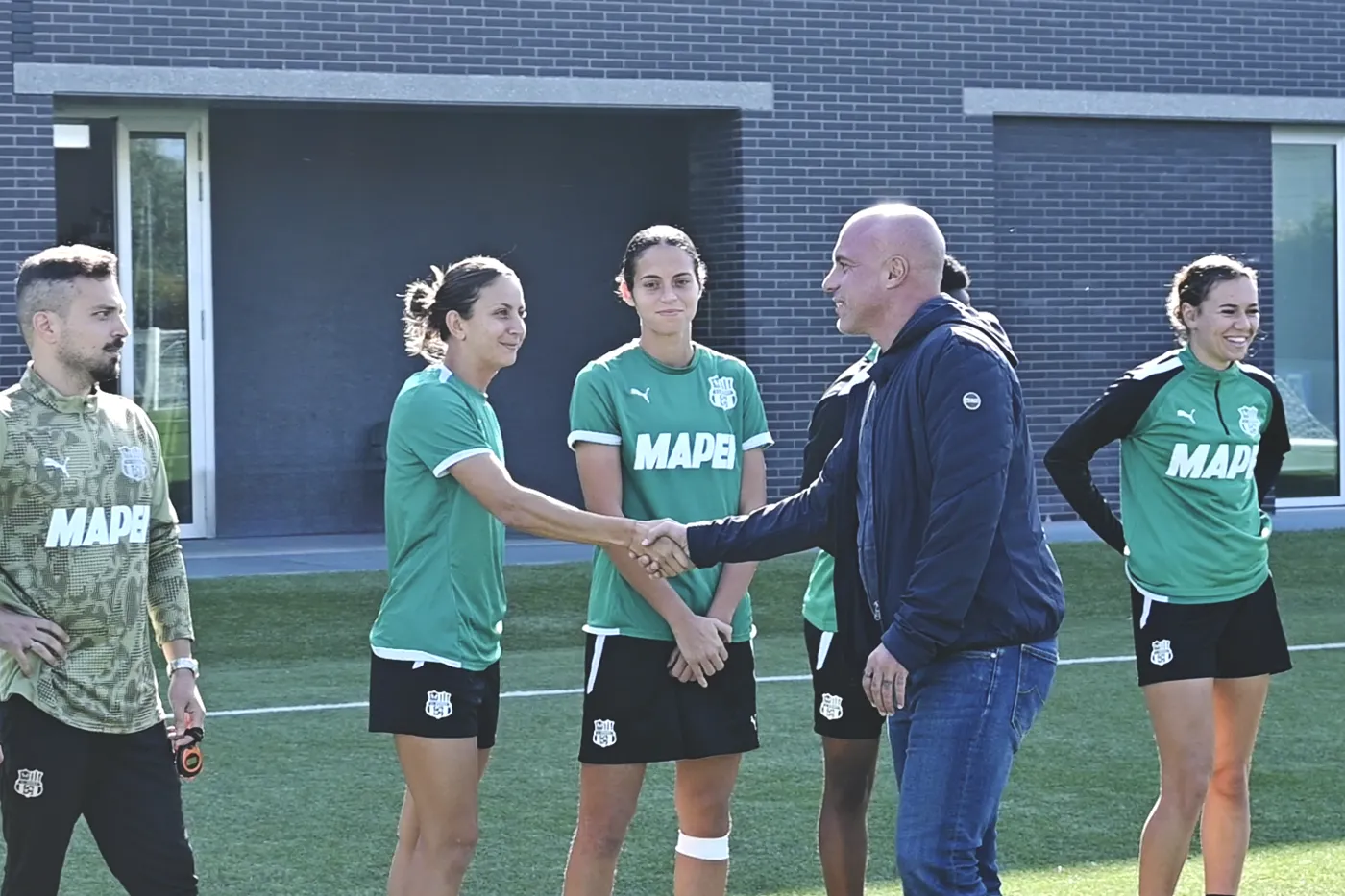 Il CT Andrea Soncin in visita al Mapei Football Center
