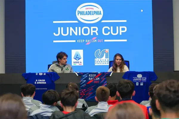 Andrea Pinamonti e Sara Mella – Keep Racism Out, Philadelphia Junior Cup Andrea Pinamonti e Sara Mella - Keep Racism Out, Philadelphia Junior Cup
