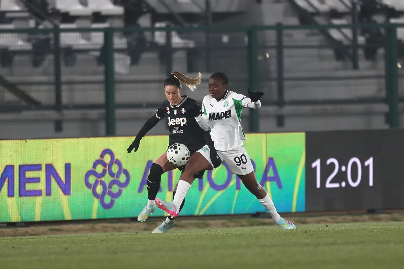 Naomi Eto in azione in Juventus-Sassuolo