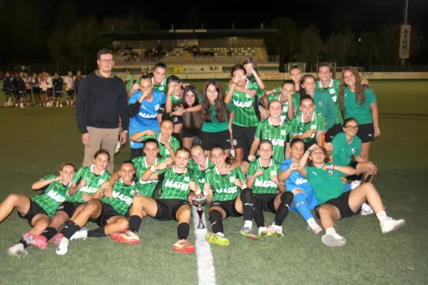 Under 17 femminile esultanza per vittoria Memorial Previdi