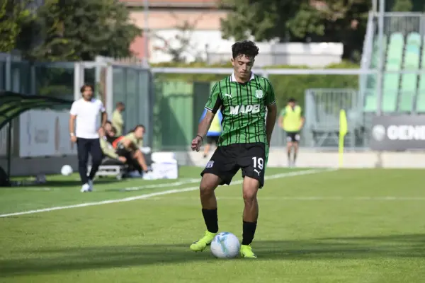 Andrea Campani in azione in Sassuolo-Cremonese