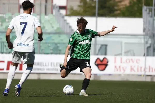 Giacomo Benvenuti in azione in Sassuolo-Inter