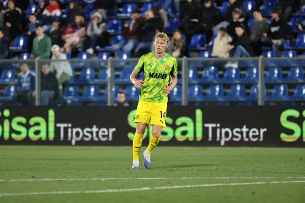 Laurs Skjellerup in azione in Como-Sassuolo