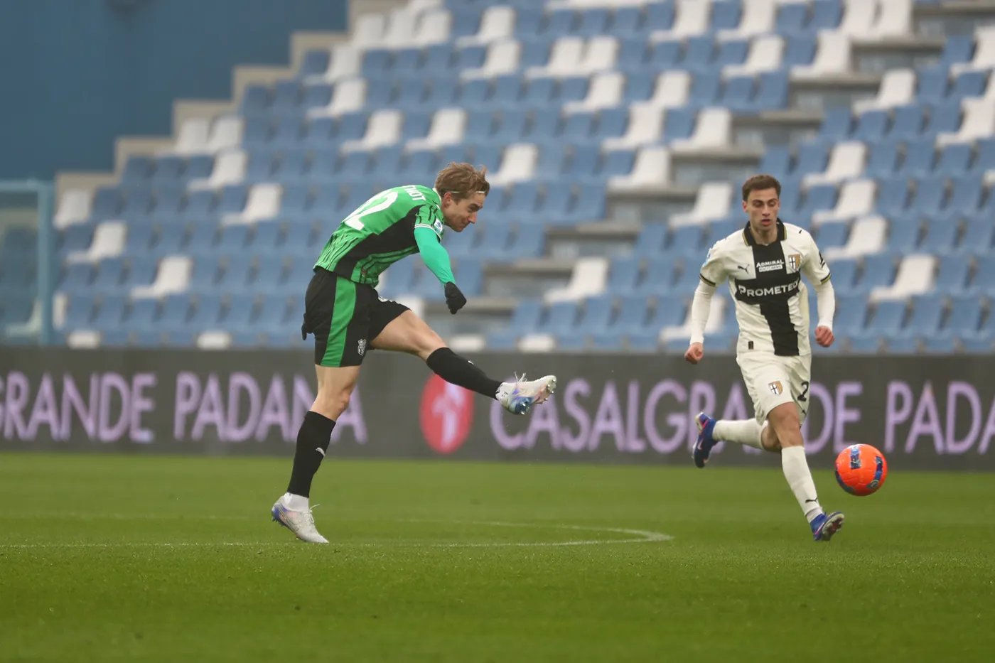 Kristian Thorstvedt in azione durante Sassuolo-Parma