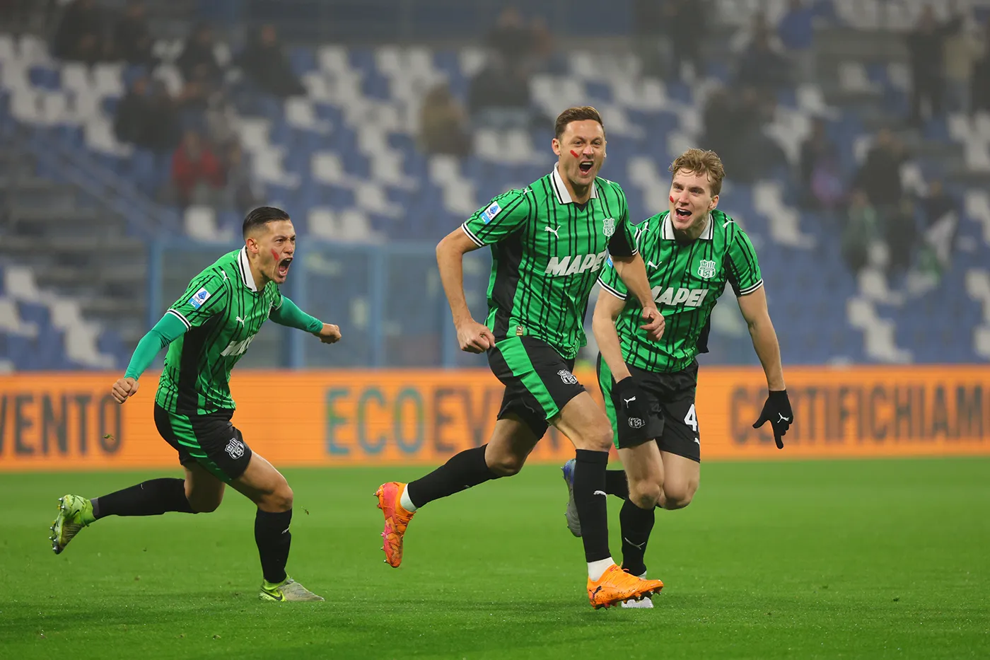 Nemanja Matic esultanza in Sassuolo-Pisa