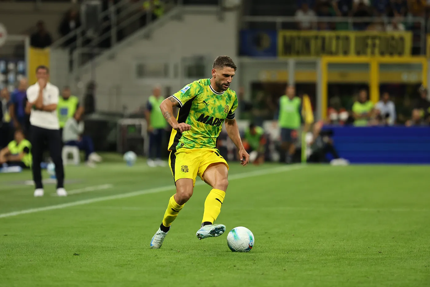 Domenico Berardi in azione in Inter-Sassuolo