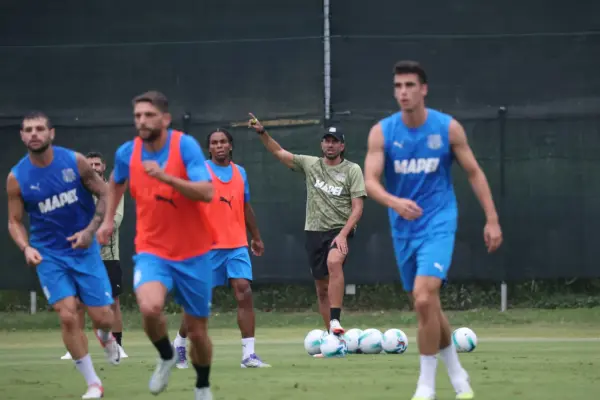 Mister Grosso in allenamento al Mapei Football Center