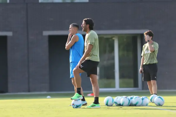 Mister Grosso in allenamento al Mapei Football Center