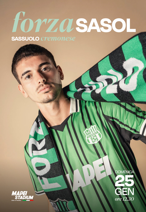 La copertina del match program di Sassuolo-Cremonese