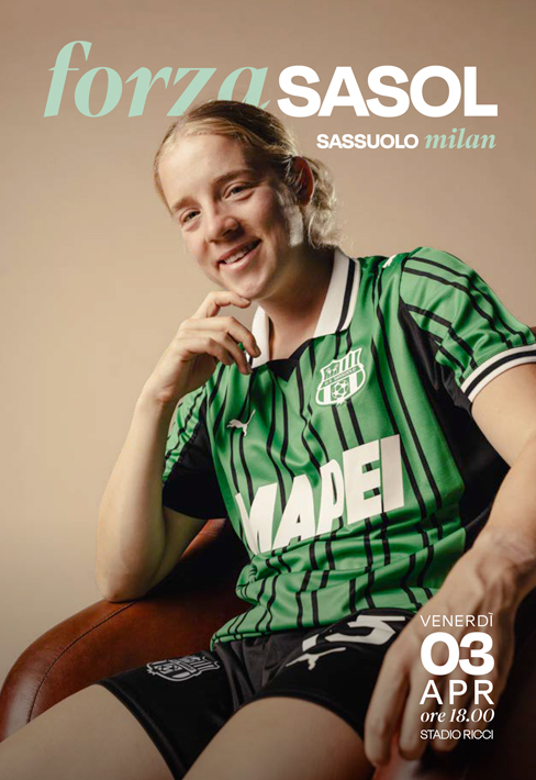 La copertina del match program di Sassuolo-Milan di Serie A Women