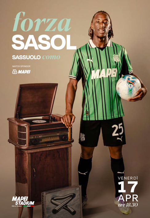 La copertina del match program di Sassuolo-Como