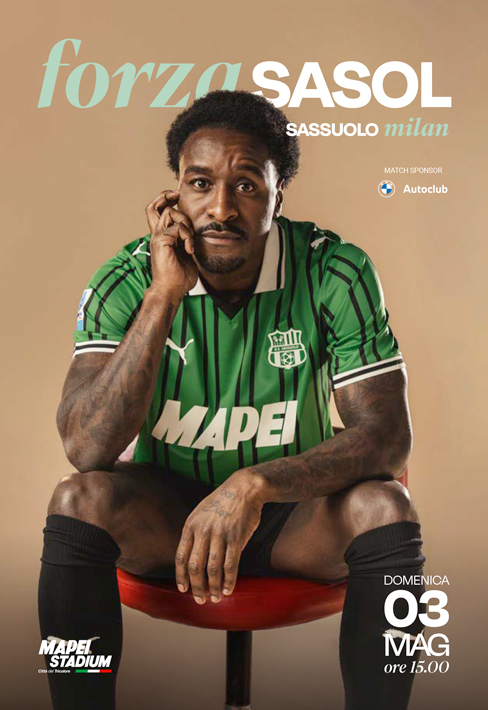 La copertina del match program di Sassuolo-Milan