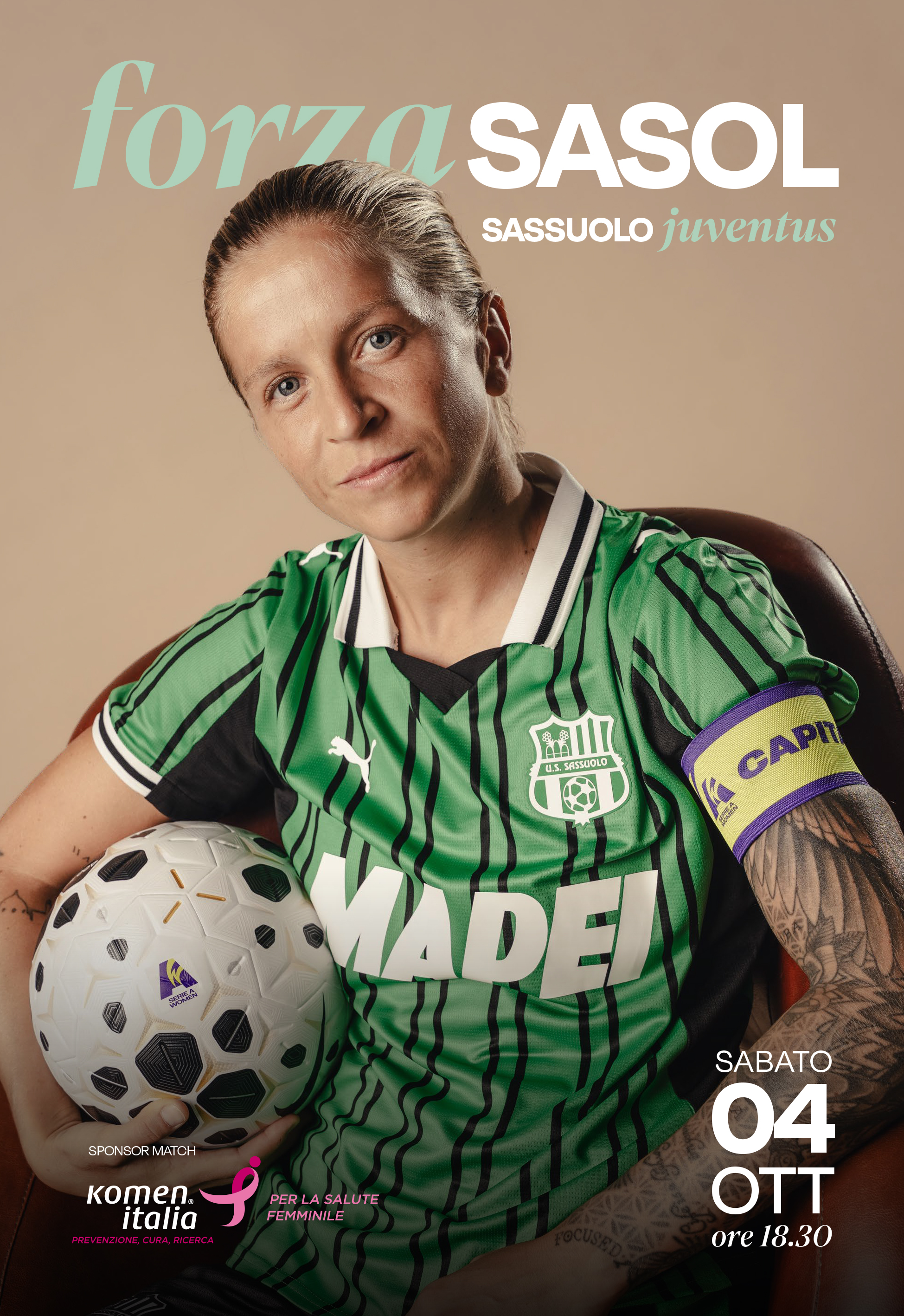La copertina del match program di Sassuolo-Juventus Women